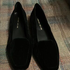 Antonio Melani Black Velvet Loafers